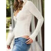 Half Snap Long Sleeve Hooded T-Shirt