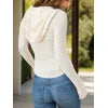 Half Snap Long Sleeve Hooded T-Shirt