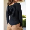 Half Snap Long Sleeve Hooded T-Shirt
